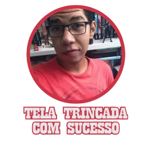 😌 TELA TRINCADA COM SUCESSO potret, remaja, kacamata, orang, selfie telegram sticker