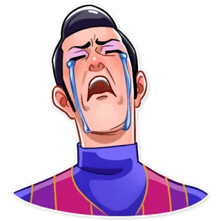 😭 Robbie Rotten LazyTown 罗比·罗滕, 哭泣, 悲伤, 卡通, 角色, 表情包, 懒人小镇 telegram sticker