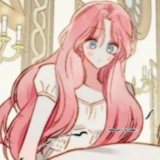 🎀 Anime, Rosa Haare, Manga, Cartoon telegram sticker