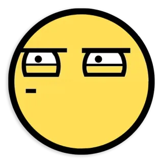 😒 Meme, Sorrisetto, Faccia, Trollface, Giallo telegram sticker