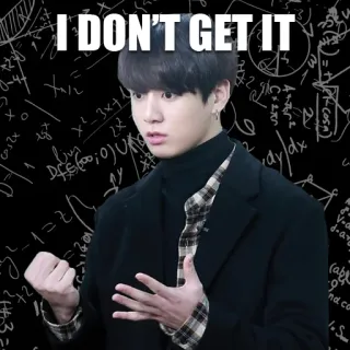 😕 I DON'T GET IT Meme, Zdezorientowany, Pytanie, Matematyka, Żart telegram sticker