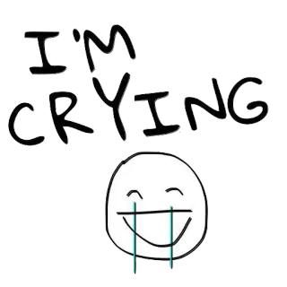 😂 I'M CRYING chorando, triste, emoji, emocional, rosto, lágrimas whatsapp sticker