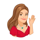 👋 漫画, 女性, 手を振る, ポートレート, 友好的, 挨拶 telegram sticker