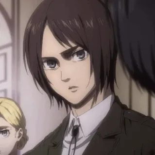 🖤 Eren Yeager Attack on Titan アニメ, キャラクター, エレン・イェーガー, 進撃の巨人 telegram sticker