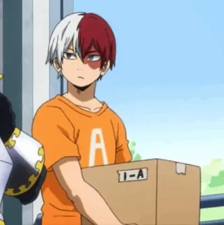 🥢 Shoto Todoroki My Hero Academia Anime, My Hero Academia, Shoto Todoroki, Postać, Kreskówka telegram sticker