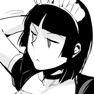 😅 Anime, Maid, Mangá, Personagem telegram sticker