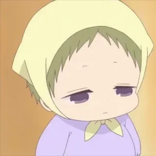 🙁 Anime, Nhân vật, Dễ thương, Manga, Em bé, Hoạt hình telegram sticker