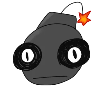 😨 bomba, dibujos animados, explosivo, peligro, arma, guerra telegram sticker