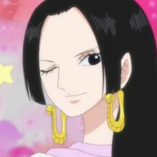 😉 Boa Hancock One Piece Anime, Personagem, Mulher, Piscadela, Pirata, Rainha telegram sticker