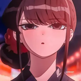 ⛓ Komi Shouko Komi Can't Communicate Anime, Komi no puede comunicarse, Komi Shouko, linda, chica, Manga telegram sticker