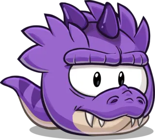 😐 cartone animato, mostro, viola, animale, drago telegram sticker