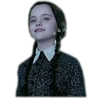 😀 Wednesday Addams The Addams Family mercredi addams, famille addams, personnage, gothique, effrayant telegram sticker