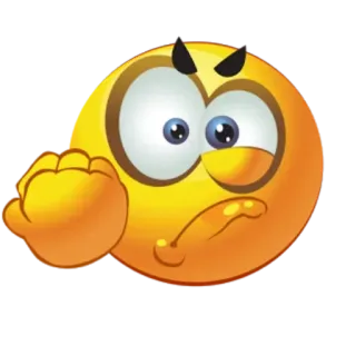 👊 emoji, angry, frustrated, cartoon, punch, fighting telegram sticker