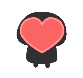 ❤️ Herz, Liebe, Süß, Schwarz, Rot telegram sticker
