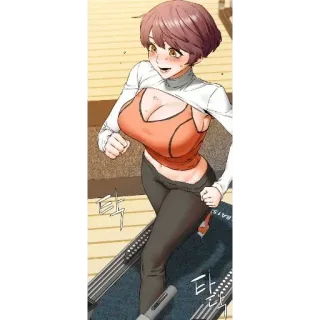 🎃 mulher, corrida, exercício, desenho animado, fitness telegram sticker