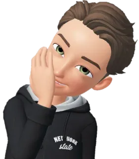 😊 New York State Desenho animado, Homem jovem, Nova York, Estado, Adesivo, Personagem telegram sticker