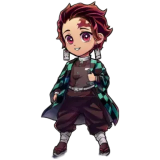 😁 Tanjiro Kamado Demon Slayer Anime, Demon Slayer, Tanjiro, Chibi, Manga, Cartoon whatsapp sticker