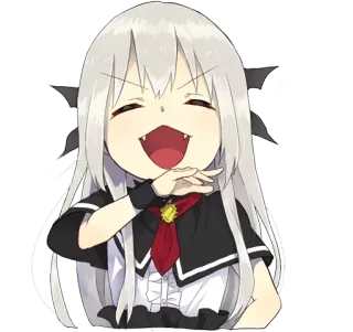😆 Anime, Vampiro, Chica, Lindo, Chibi, Dibujos animados whatsapp sticker