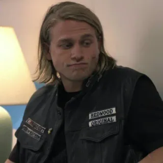 😏 Jax Teller Sons of Anarchy motorcycle, gang, club, biker, crime, tv series telegram sticker