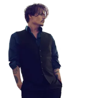 😒 Johnny Depp actor, celebrity, johnny depp, portrait telegram sticker