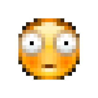 😳 pixel art, emoji, shocked, surprised telegram sticker