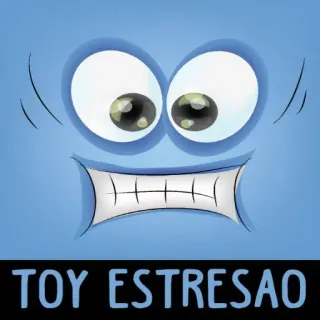 😋 TOY ESTRESAO 장난감, 스트레스, 만화, 얼굴, 화난, 파란색 whatsapp sticker