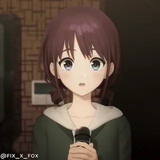 โบ๏ธ Kozue Yusa The Idolmaster Cinderella Girls Kozue Yusa, The Idolmaster, anime girl, microphone, singing, expression sheet, cute whatsapp sticker
