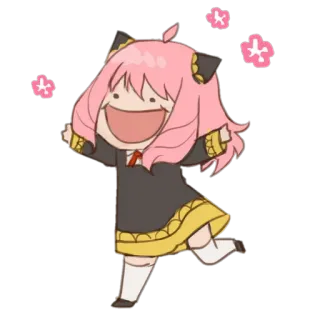 💃 Anya Forger Spy x Family anya, spy x family, anime, süß, lustig, charakter telegram sticker