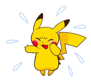 😚 Pikachu Pikachu, Pokemon, słodki, kreskówka, zwierzę, żółty telegram sticker