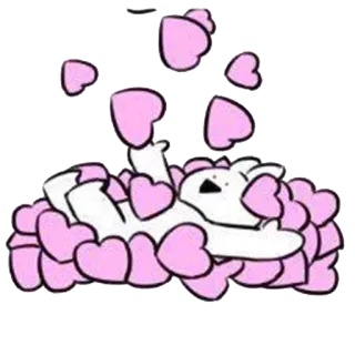 ❤ cartoon, heart, pink, cute, love, animal telegram sticker