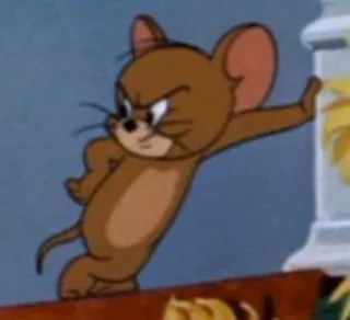 🤍 Jerry Tom and Jerry Cartoon, Maus, Wütend, Figur telegram sticker