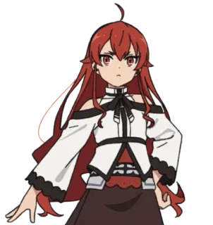😍 อนิเมะ, ตัวละคร, ผมแดง, ผู้หญิง telegram sticker