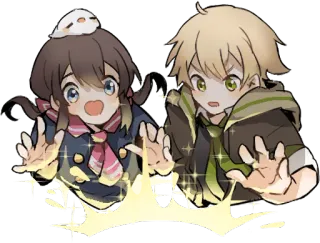 ✨ Аниме, Персонажи, Милые, Блестки telegram sticker
