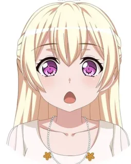 😧 Anime, Desenho animado, Garota, Loira, Personagem, Feminino telegram sticker
