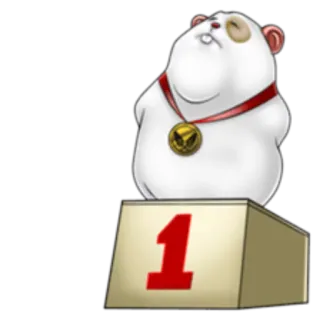🥇 1 panda, olympics, medal, number one, podium, winner telegram sticker