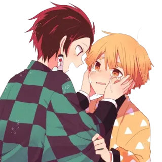 ❤️ Tanjiro Kamado Demon Slayer Anime, Diệt Quỷ, Tanjiro, Zenitsu, Dễ thương, Tình bạn, Phim hoạt hình telegram sticker