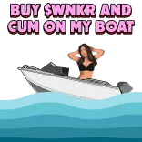 🛥 BUY $WNKR AND CUM ON MY BOAT barca, donna, acqua, volgare telegram sticker