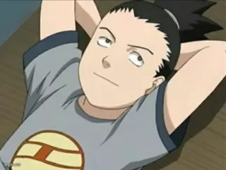 😑 Shikamaru Nara Naruto Anime, Naruto, Shikamaru, Personagem, preguiçoso, relaxado telegram sticker