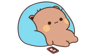 🫖 Oso, Dibujos animados, Lindo, Animal, Dormilón, Animado telegram sticker