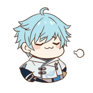 😌 Chongyun Genshin Impact Anime, Videojuego, Chibi, Lindo, Fanart, Personaje, Chongyun, Genshin Impact telegram sticker