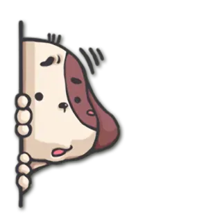 😧 pies, zerkanie, kreskówka, zwierzę telegram sticker