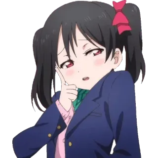 😘 Yazawa Nico Love Live! Anime, Personaje, Uniforme escolar, Yazawa Nico, Love Live! telegram sticker