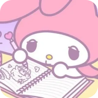 ❤ My Melody My Melody, Sanrio, kawaii, lindo, dibujos animados, personaje telegram sticker