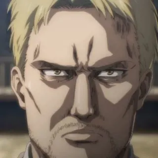 👾 Reiner Braun Attack on Titan アニメ, 進撃の巨人, ライナー, ライナー・ブラウン, キャラクター whatsapp sticker