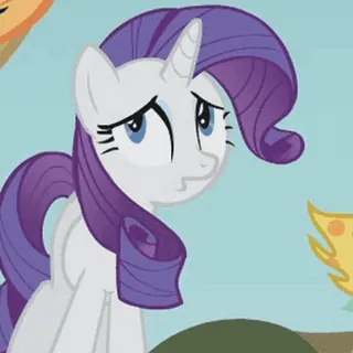 😞 Rarity My Little Pony dessin animé, animé, cheval, poney, licorne, mignon, rarity, mylittlepony telegram sticker