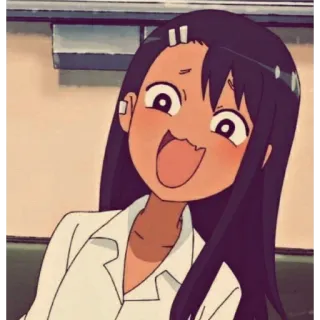 😝 Nagatoro Don't Toy with Me, Miss Nagatoro Anime, Nagatoro, Schoolmeisje, Cartoon, Leuk, Personage telegram sticker