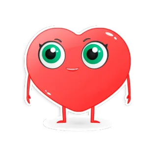 😒 Herz, Liebe, süß, Cartoon, Emoji, Valentinstag telegram sticker