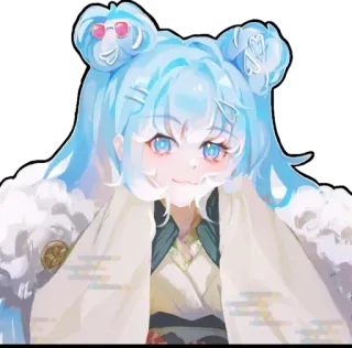 🥹 Аниме, Персонаж, Девушка, Милая, Мультфильм whatsapp sticker