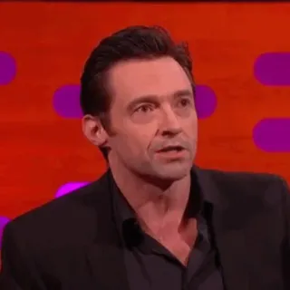 🐺 Hugh Jackman actor, celebrity, portrait, man, Wolverine, The Greatest Showman whatsapp sticker
