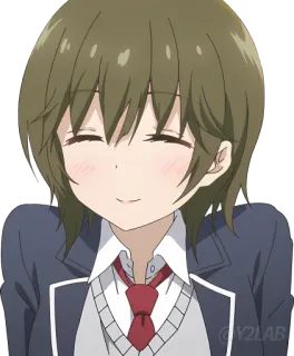 😊 Anime, Fofo, Uniforme escolar, Feliz whatsapp sticker